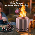 OGERY Stove Tabletop Fire Pit with Stand 7.9 x 6.1 in, Smokeless Firepit Camping Outdoor Table Top Firepit for Urban & Suburbs with Portable Travel Bag, Fueled by Pellets or Wood, Stainless Steel