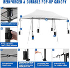 Yesker 10x20 Pop Up Canopy Tent with Sidewalls Instant Outdoor Canopy, Waterproof & UV Protection, Easy Setup Adjustable Height Heavy Duty Shelter Gazebo Tent for Patio Backyard Party Events, White