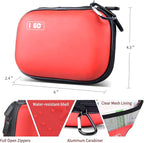 I GO 85 Pieces Hard Shell Mini Compact First Aid Kit, Small Personal Emergency Survival Kit for Travel Hiking Camping Backpacking Hunting Marine Car