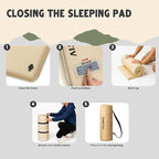 Self-Inflating Camping Sleeping Pad – 3.15" Wandermate Memory Foam Air Mattress for Backpacking, Car Camping & Tents, Compact and Durable