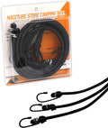 36 Inch Bungee Cord with Hooks Camping Accessories - 3 PCS Heavy Duty Elastic Cord Durable Rubber Canopy Ties Perfect for Camping, Luggage, Tents, Wire Hooks