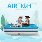 Ciays Air Mattress with Built-in Pump, Blow Up Mattress with Carrying Bag for Home and Camping, Flocked Top Inflatable Air Bed for Guests, Family