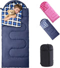 Uniqwamer Kids Sleeping Bag for Girls Boys - 4 Seasons Cold & Warm Weather Flannel Camping Sleeping Bags, Lightweight & Waterproof 45°F Sleeping Bag for Camping Hiking Outdoor Travel