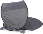 PICNIC TIME Manta Portable Beach Tent, Fully-Assembled Pop Up Tent, Beach Shade and Sun Shelter, Instant Outdoor Shade with Carrying Bag for Outdoors and UPF50+ UV Protection (Gray with Black Accents)