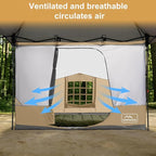 KAMPKEEPER Canopy Side Tent, Camping Canopy Tent for 10x10 Pop Up Canopies, Cube Tents, Gazebo Room Compatible with 10' Wide Canopies(Canopy Not Included)