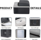 Alpicool C12PT Portable Car Freezer Cooler, 12 Volt Car Refrigerator, 12 Quart Fast Cooling, with 12/24V DC and 100-240V AC for Outdoor, Camping, RV, Truck (Black&Grey)