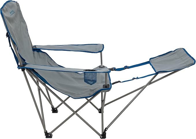 ALPS Mountaineering Escape Lounge Camping Chairs for Adults with Footrest and Adjustable Armrests, Sturdy Steel Frame, Compact Foldable Design, and Carry Bag