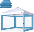 SCOCANOPY Clear Window Sidewall for 10x10 Canopy Frame, 3 Pack Sunwalls Only,(Turquoise)