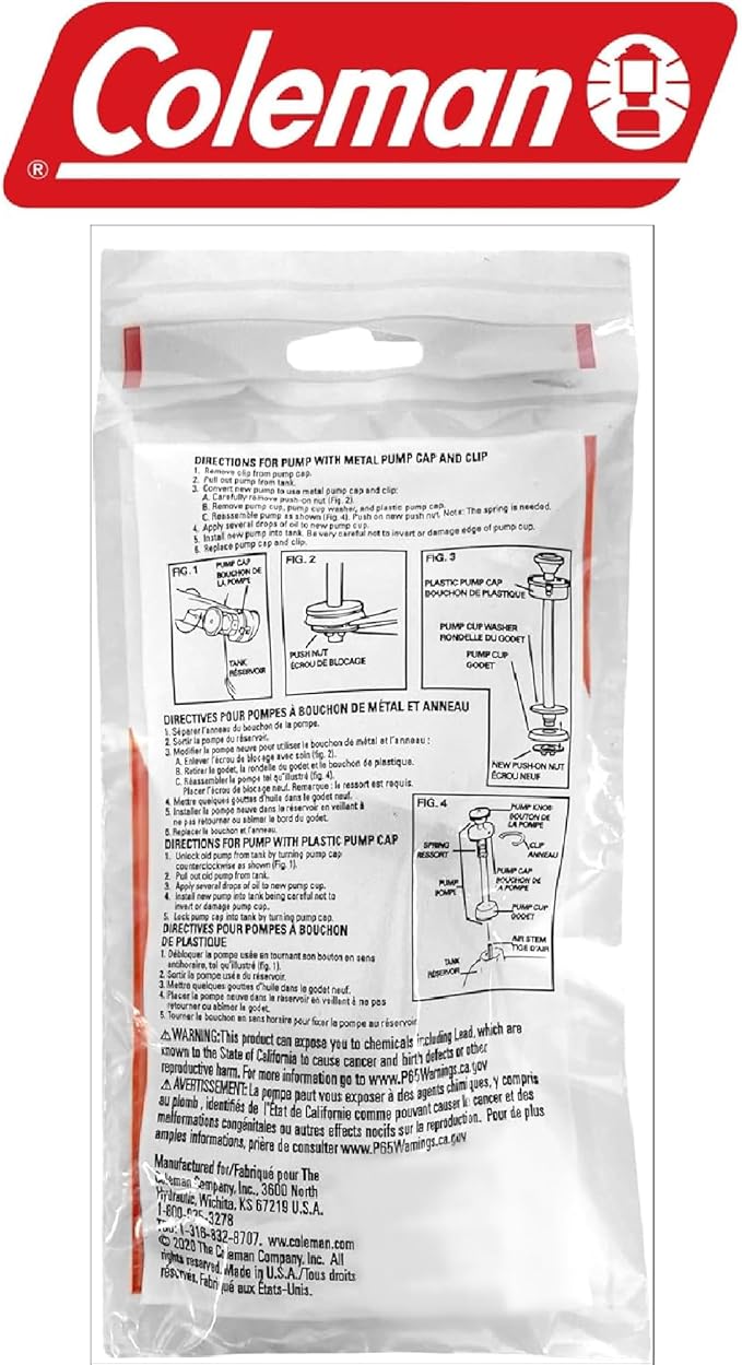 Coleman Universal Plunger Metal Part #: 242J5201 ; 4 Inch Long Plunger Pump Repair Kit ; Compatible Stoves & Lanterns