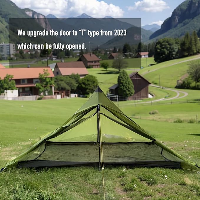 3F UL Gear Lanshan PRO Lanshan Ultralight Tent Ultralight Tent 3-Season Backpacking Tent for 1-Person or 2-Person Camping, Climbing, Hiking, Trekking, Kayaking (for 2 Person, Gray- 4 Season)