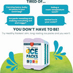 Healthy Packers Reusable Ice Packs for Lunch Boxes - Long Lasting Slim Freezer Packs, Thin Non-Toxic BPA-Free Hard Gel Ice Blocks for Coolers, Kids & Adults Lunch Bags, Travel, Camping, Food Storage