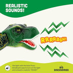 Big Discoveries Original DinoBryte LED Headlamp Roaring T-Rex Dinosaur Head Lamp for Kids | Dino Toy Headlight Flashlight for Boys, Girls, or Adults