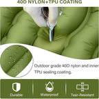 Outdoor Camping Inflatable Mattress Thicken Sleeping Pad with Built-in Pillow & Pump, Portable Air Mat for Travel Hiking Climbing(Green)