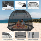 Alvantor Pop Up Screen House Gazebo with Mosquito Netting, Instant UV Resistant Sun Shelter for Patio & Backyard, Portable Canopy Tent for 2-10 Person