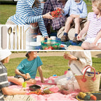 Tableware Portable Silverware Set With Box Stainless Steel Chopsticks Fork Spoon Grass Knife Grass Brush Set Travel Camping School Suitable For 7Piece Dinner Service