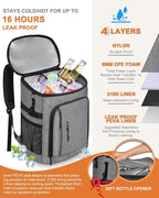 Capolo Cooler Backpack Insulated Waterproof for Women Men,36/45 Cans Lunch Backpack Coolers Leak Proof Soft Cooler Bag Ice Chest for Camping Beach