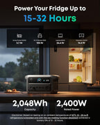 Anker SOLIX C2000 Gen 2 Portable Power Station with Alternator Charger, 2,400W (Peak 4,000W) Solar Generator, Full Charge in 58 Min, 2048wh LiFePO4 Battery Compatible with 99% of RVs and Gas Vehicles