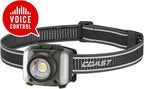 Coast FL97R Voice-Controlled 1200 Lumen Rechargeable LED Headlamp with Pure Beam® Spot & Flood, ARC Lighting, Red & Green Color Modes, Glide Focus™ Radial Arm Dial and USB-C Charge Port, Forest Green