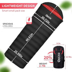 Down Sleeping Bag for Adults, 600 Fill Power, Ultralight & Compact with Compression Sack for Backpacking, Camping, Hiking