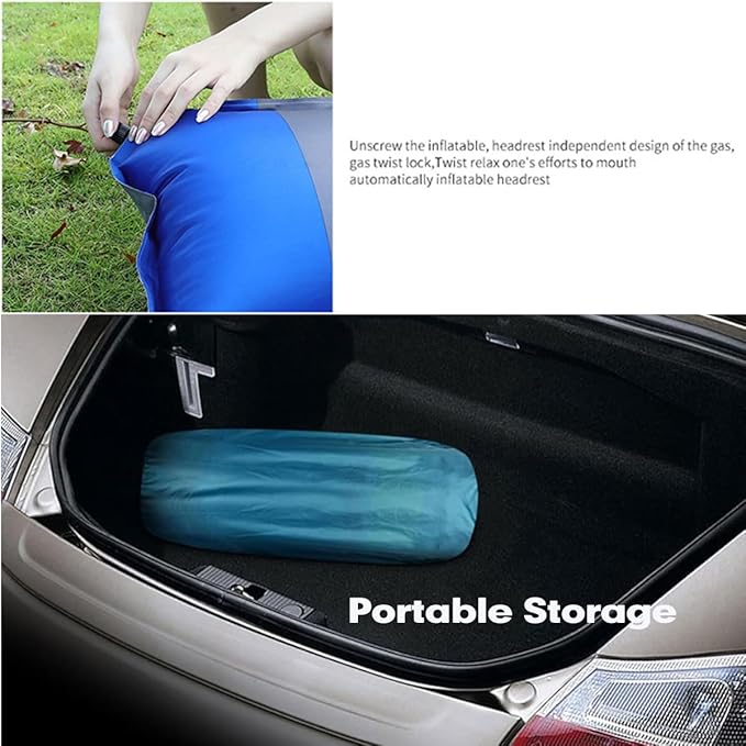 Car Inflatable Mattress for Jeep Patriot 2007-2025 Rear Trunk Air Mattress Camping Folding Air Bed Cushion Back Seat Sleeping Mattresses,Bluegrey