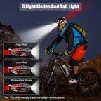 LED Rechargeable Headlamp, 1000lumens 230° Widebeam Headlight, USB Rechargeable Head Lamp with Red Taillight, Lightweight Waterproof Headlamps for Camping Running Hiking, Hard Hat Headlamp