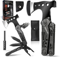 Camping Essentials Multitool Camping Accessories Gifts for Men 16 in 1 Multi Tool Survival Gear with Axe Hammer Pliers Saw Screwdrivers Bottle Opener Whistle for Camping Hiking, Gifts for Dad Him