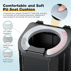 Camping Toilet - Upgraded soft toilet seat with urine Splash Guard, Folding Toilet with Detachable Paper Holder, Portable toilet with a load capacity of 500 lbs, Portable Potty For Emergency Use
