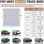 Umbrauto Truck Bed Air Mattress with Built in Pump for 5.5-5.8ft Short Beds, Upgraded Peach-Skin Surface Inflatable Airbed for Truck Tents, Camping, and Travel