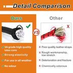8 Pcs 48in Bungee Cords with Carabiner Hooks Heavy Duty, Outdoor Black Bungee Straps, Strong Industrial Grade Elastic Bungee Rope for Securing Tarps, Luggage, Tents，Bikes or Garden Tidying