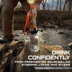 GunZee Personal Water Filter Straw, Reusable Straws for Drinking Clean, Filtered Water, Portable & Lightweight, Ideal for Camping, Hiking, Fishing, and Backpacking, Survival Gear and Supplies, 4-Pack