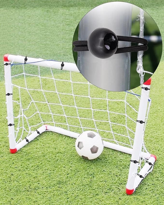 Bungee Cord with Ball 100 Pcs, 10 Inch Bungees Balls Heavy Duty Outdoor Tent Accessories for Camping Tarp, Canopy and Fixings (Black)
