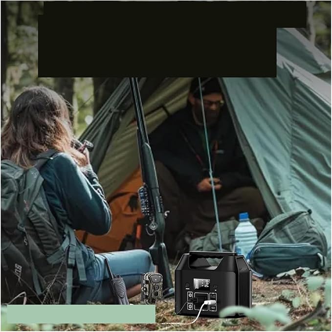 Power Station, 150W Portable Power Station 122.8Wh Solar Generator Bank with AC 110V LED Flashlight for Camping Home RV,for Outdoor Camping Home
