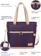 JOYHILL Lunch Bag for Woman, Leakproof Insulated Lunch Box with Shoulder Strap, Adult Reusable Lunch Cooler Tote Bags for Work Picnic Camping Beach (D-PURPLE)
