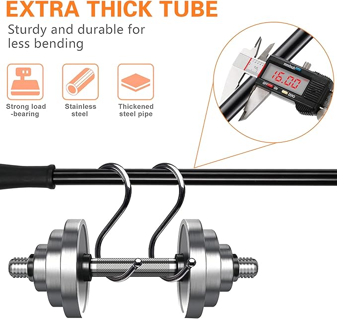 BsBsBest Fire Poker for Fire Pit, 46 Inch Extra Long Portable Campfire Poker for Fireplace, Camping, Wood Stove, Outdoor and Indoor Use, Rust Resistant Stainless Steel Black Finish