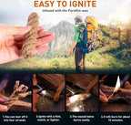 Emergency Fire Starter | Windproof & Waterproof Storm Matches with Waterproof Case & Wax Rope | Survival Gear for Camping, Hiking, Bushcraft, Outdoor Survival