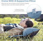 Naturehike Self-Inflating Sleeping Pad, Ultralight Memory Foam Camping Pad with Pillow, Fast Inflating, Sleeping Pad for Camping Hiking with Storage Bag, Single, Blue