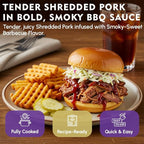 Grandma Werling’s Shredded Seasoned Pork with BBQ Sauce 14.5 Oz Fully Cooked Heat & Serve Premium Canned Meat Shelf Stable for Pantry Staples, Emergency Food Storage, Survival & Daily Quick Meals Canned Food Pack of 12