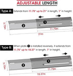 Unicook Universal Replacement Heavy Duty Adjustable Porcelain Steel Heat Plate Shield, Heat Tent, Flavorizer Bar, Burner Cover, Flame Tamer for Gas Grill, Extends from 11.75" up to 21" L, 4 Pack