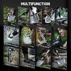 Zune Lotoo Survival Shovel Multitool with Axe, 29 in 1 Unbreakable Tactical Shovel Martensitic Steel kit, Compact Camping Shovel Folding Adjustable 7 Angles for Outdoors Gear Military Tool Gifts
