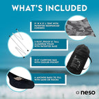 Neso Gigante Portable Beach Tent Sun Shelter - Lightweight Beach Shade Canopy - Easy Setup for Family Outings - Patented Reinforced Corners - UPF 50+ Sun Protection - 8ft Tall, 11 x 11ft - Grey Camo