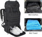 80L 100 liters Hiking Backpack Camping Rucksack, Men Outdoor Travel Climbing Knapsack Mountaineering Trekking Backpack