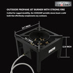 Propane Burner for Outdoor Cooking (23 Tips Jet Burner)
