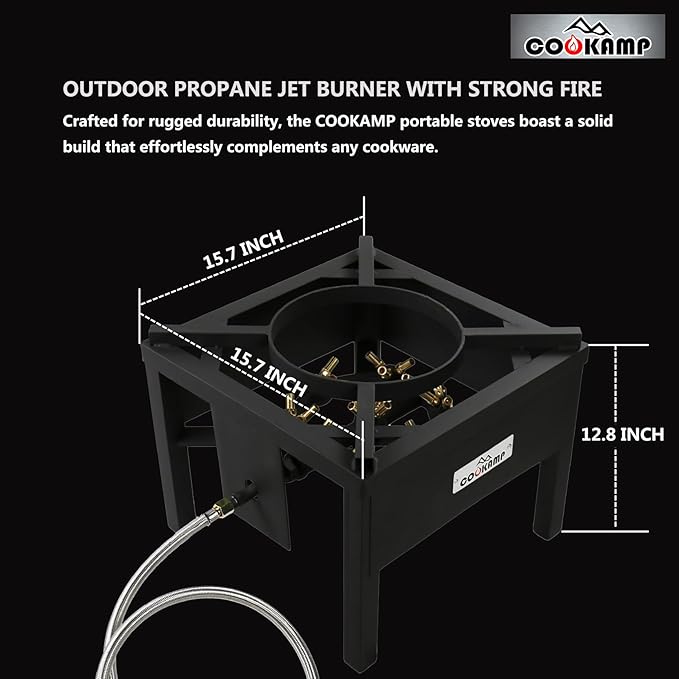 Propane Burner for Outdoor Cooking (23 Tips Jet Burner)