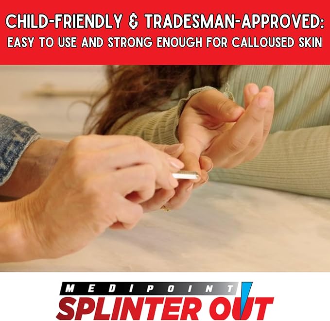 Splinter Out Splinter Remover 20 Count (Pack of 6) | Fast, Painless Splinter Removal | Essential First Aid for Home, Work, Travel & Camping | Ideal for Hiking, Woodworking, Gardening & Outdoors