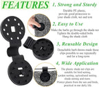 20pcs Shade Cloth Clips, Black Round Plastic Sun Shade Clip, Detachable Durable Heavy Duty Lock Grip for Sun Shade Net, Gardening Shade Cloth, Anti Bird Netting Windproof Awning Clamp Hooks