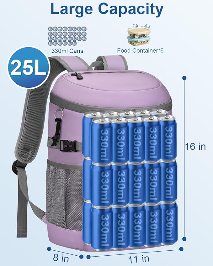 Cooler Backpack Insulated Waterproof,30/45 Cans Backpack Coolers Leakproof Lunch Backpack for Men Women Portable Soft Cooler Bag for Beach Camping Trave Picnic