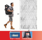 9 Pack Emergency Blankets, Outdoor Survival Emergency Insulated Gear, Mylar Thermal Space Insulated Blanket, Perfect for Camping, Hiking, Running, Marathon, Wilderness Rescue or First Aid