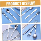Yardwe 1set Camping Cutlery Portable Stainless Steel Utensils for Outdoor Activities and Lightweight Tableware for Bbq Picnic Hiking and Camping