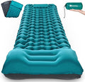 AKSOUL Camping Sleeping Pad with Pillow: Extra Thick 3.9 inch Ultralight Self Inflating Air Mat, Compact Lightweight Insulated Inflatable Sleep Mattress for Backpacking, Camp, Hiking, Tent