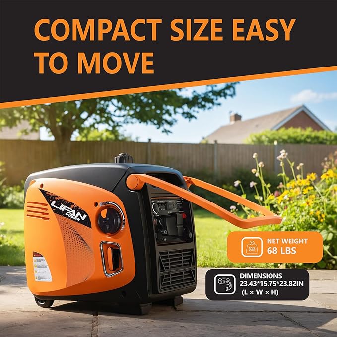 LIFAN 4800W Dual Fuel Inverter Generator with Electric Remote Start, Super Quiet 58dB Portable Power Supply, RV Ready 30A TT-30R for Camping & Home Backup, EPA Certified 49-State Model
